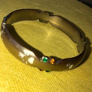 Antique Art Deco Lucite or Celluloid  RS bracelet